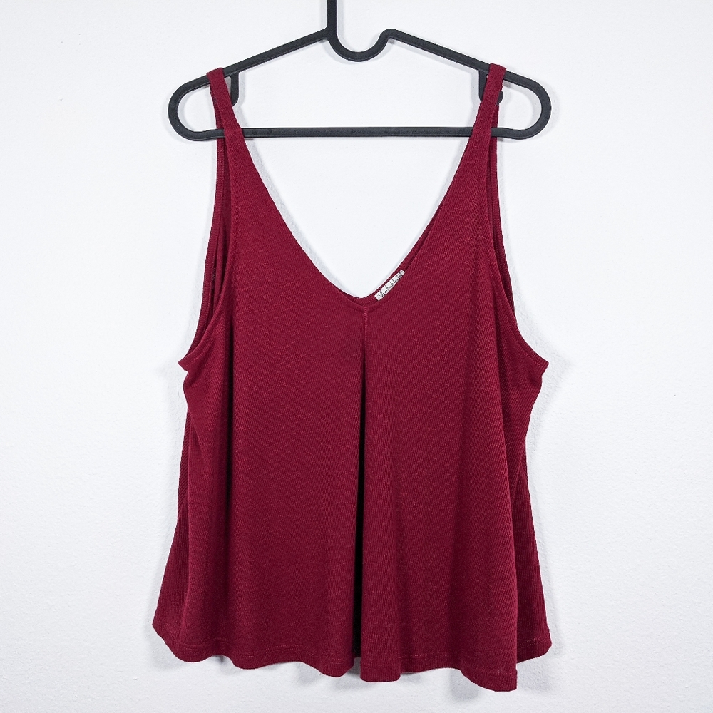 Free People Cranberry Red Tank Top Size Small
